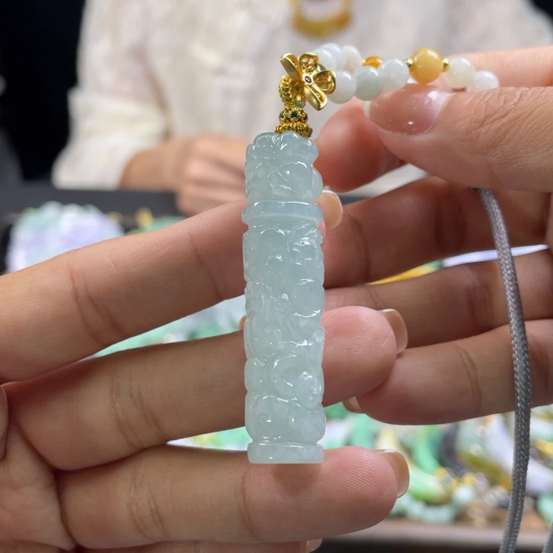 翡翠未镶嵌颈饰代编织