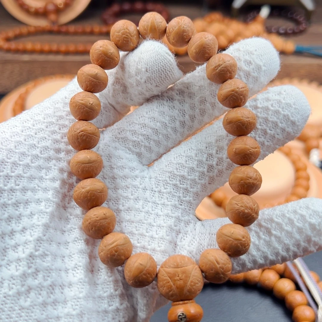 手串凤眼菩提12mm奶油皮矮桩