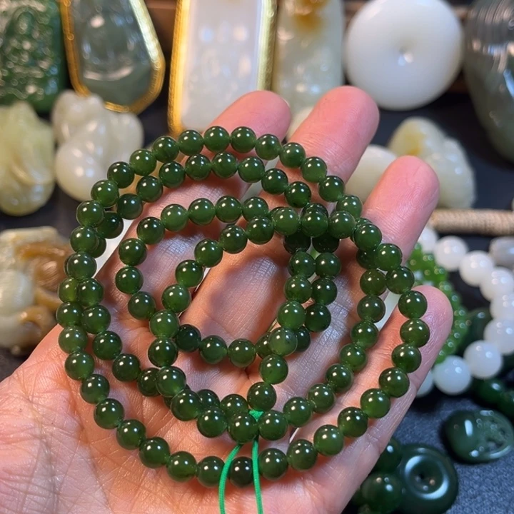 和田玉（碧玉）未镶嵌手串