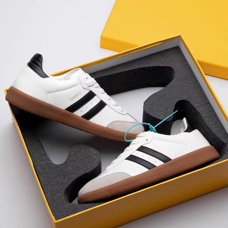 ◣德训-两杠◥ 德训鞋2024新款板鞋百搭休闲复古鞋男款女潮鞋防滑