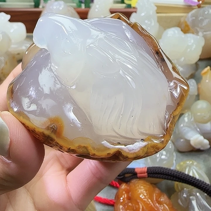 玛瑙/玉髓合金手把件