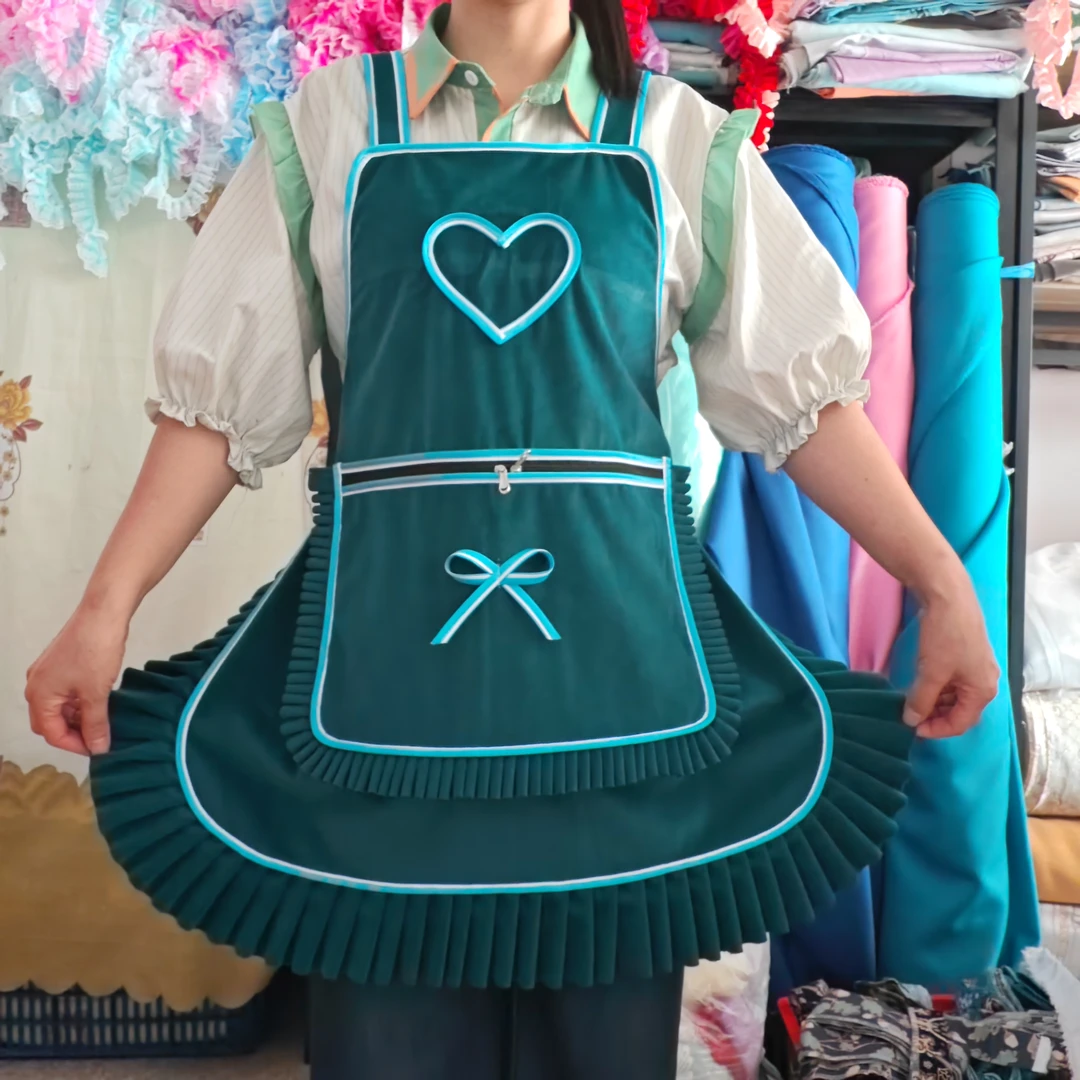 贵州新款围裙爆款厨房专用时尚可爱防尘防污工作服自产自销
