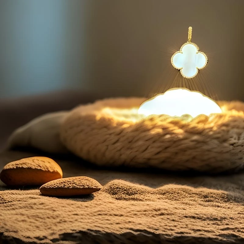 【玉素专属】18k金重金白贝母26mm吊坠 白色高档精美宫廷风优雅