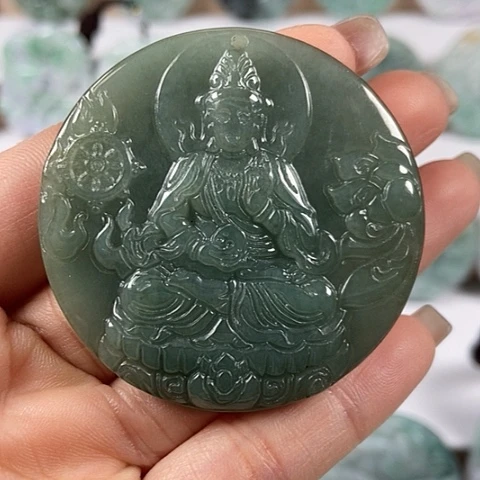 翡翠颈饰未镶嵌观音福利