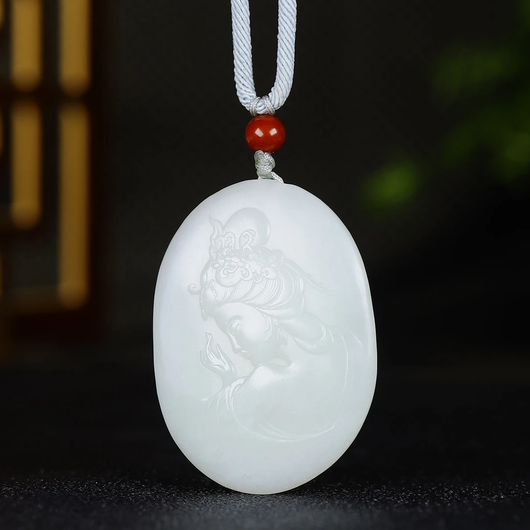 1228177和田玉白玉玉美人