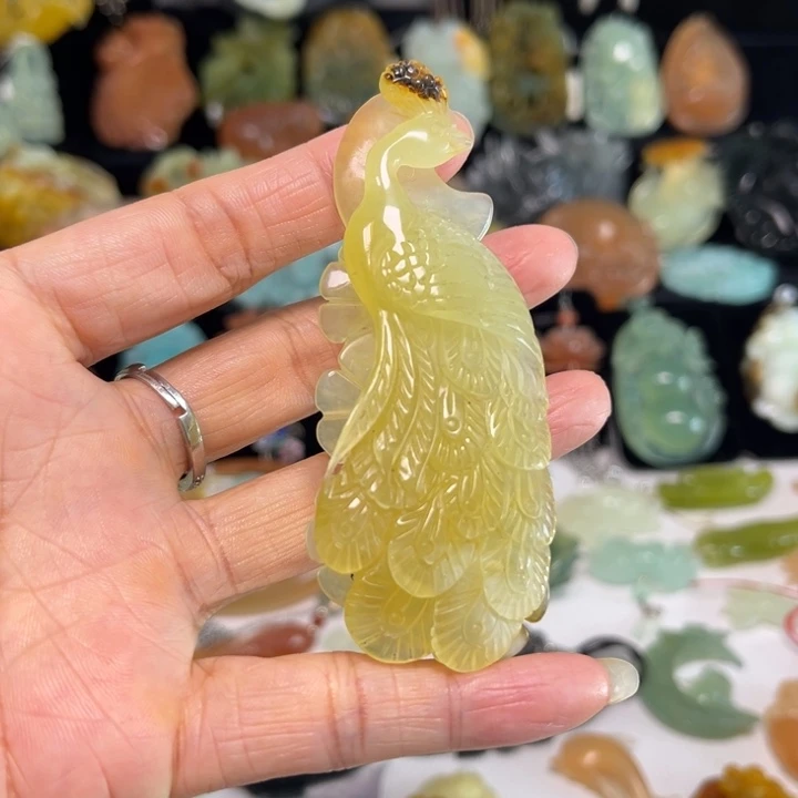 蛇纹石玉未镶嵌吊坠(赠链)