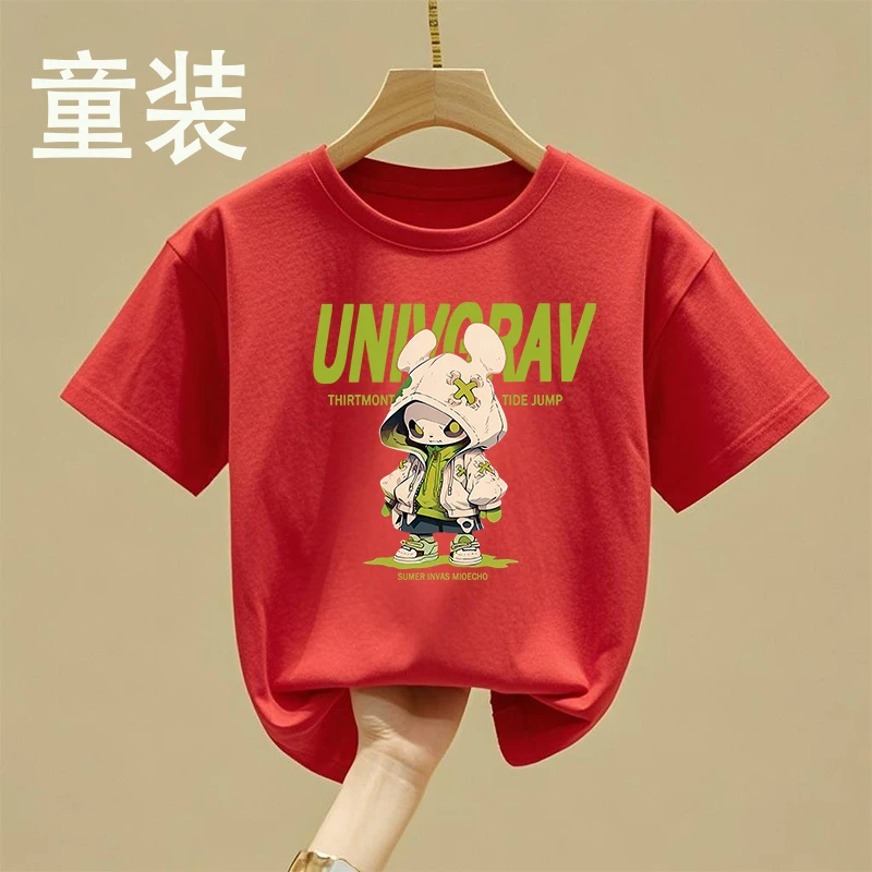 【童装】2025纯棉短袖t恤夏装休闲卡通半袖上衣中大童儿童休闲百搭