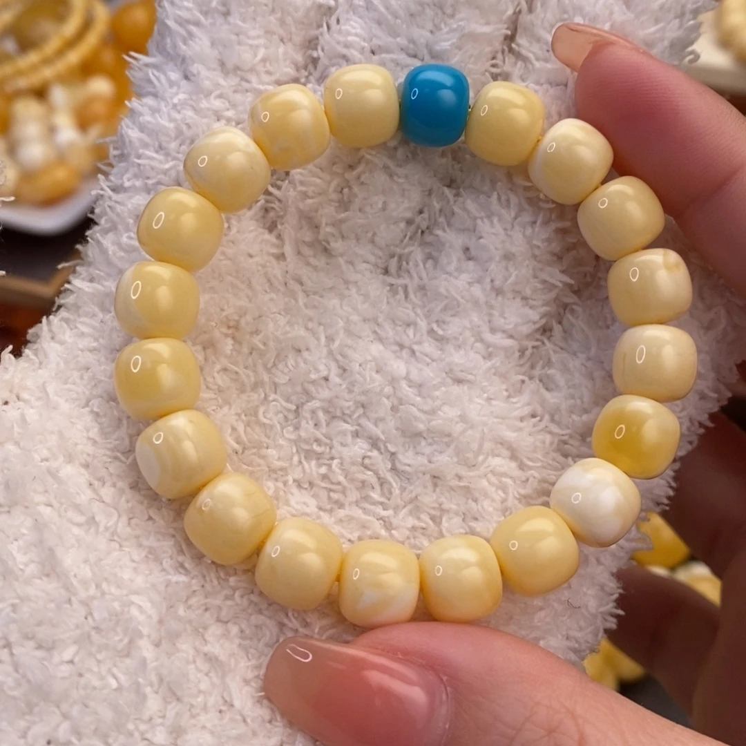 蜜蜡未镶嵌裸石手链