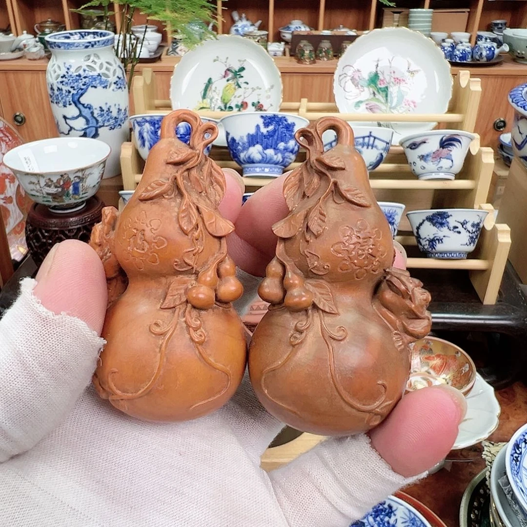 柴窑茶具茶杯盘子摆件