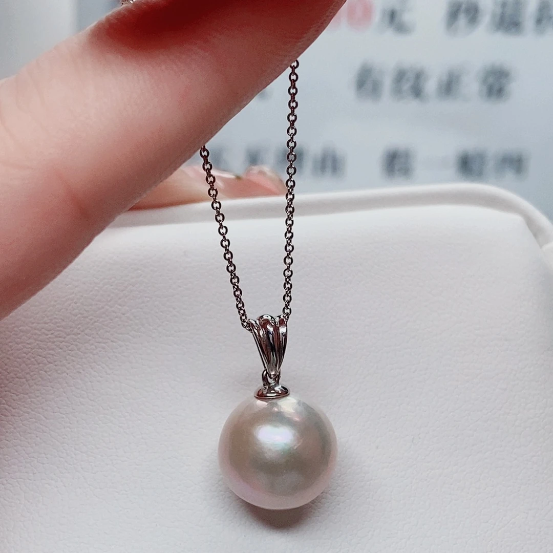 吊坠(不含链)银S925镶嵌淡水珍珠