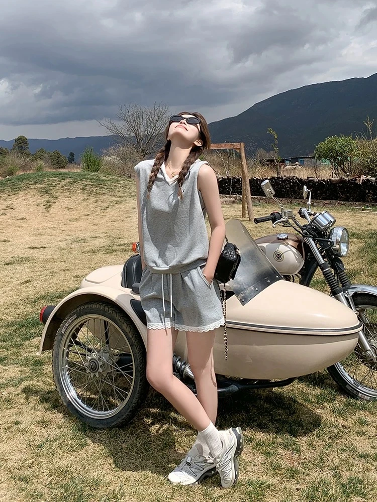 【400-440】小个子韩系时尚套装休闲显瘦夏季上衣百搭减龄高腰