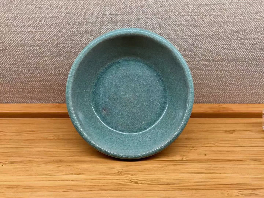 龙泉窑青釉百圾碎直沿洗(已售） NS