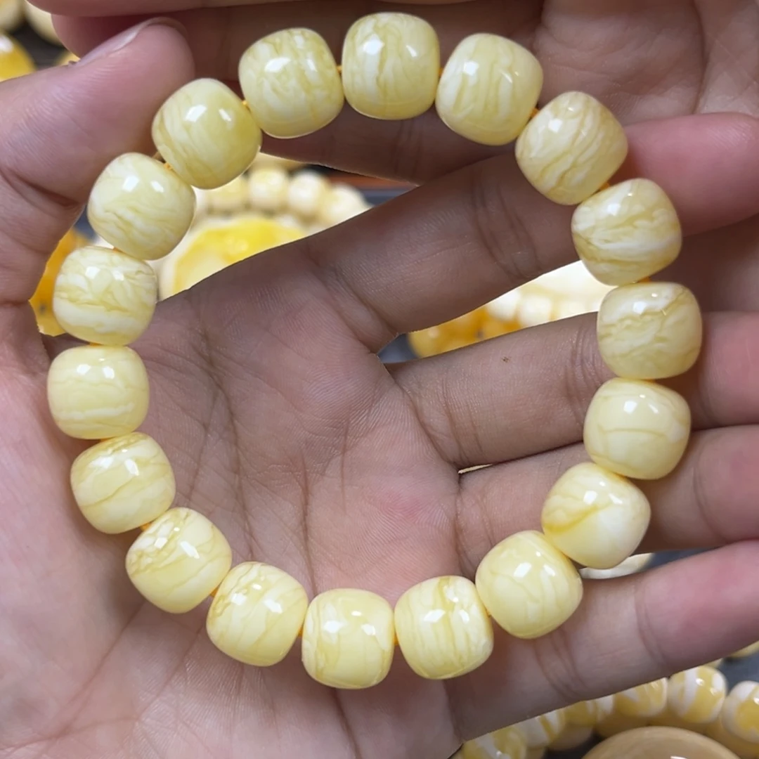 琥珀未镶嵌手串同料老邢手串12mm