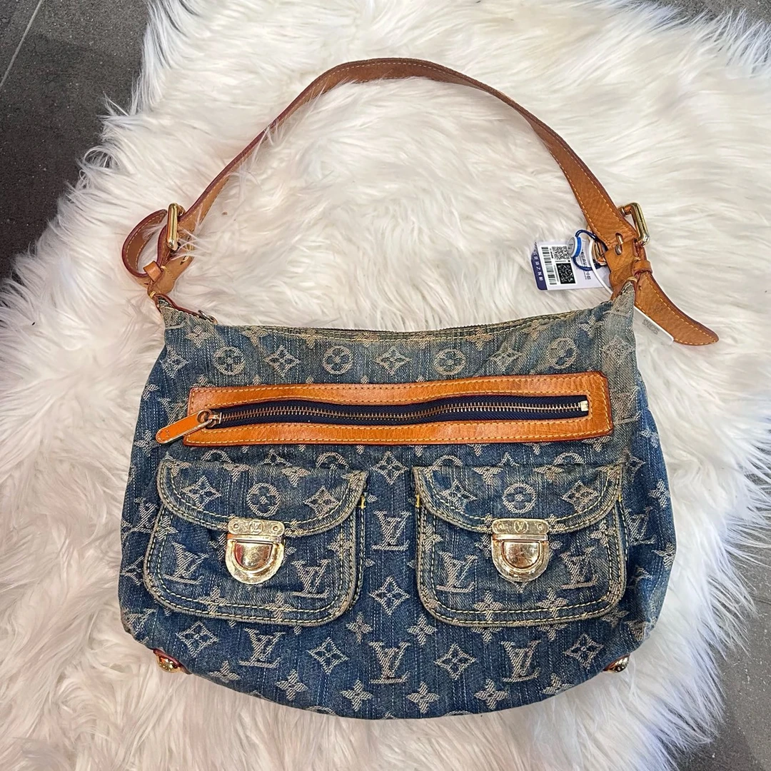 95新 LV Lv 路易威登 牛仔丹宁 baggy  裸包