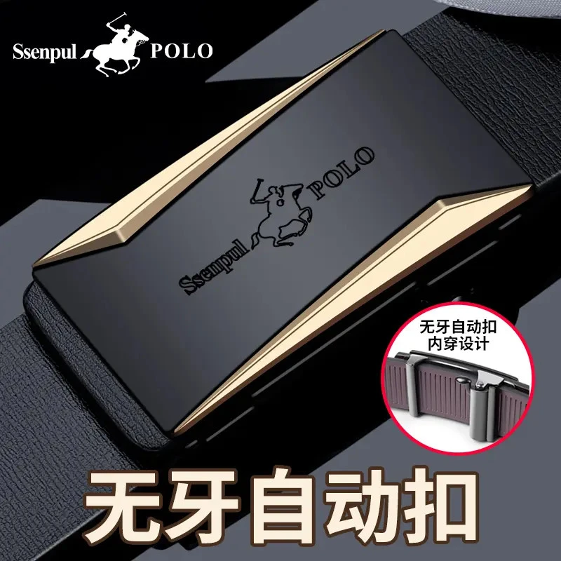 森普洛保罗/SSENPULPOLO男士腰带自动扣高档成人潮流商务真牛皮带