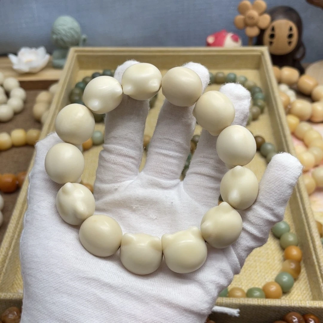 菩提根/象牙果吊坠19+干磨瑕疵牙果猫头272