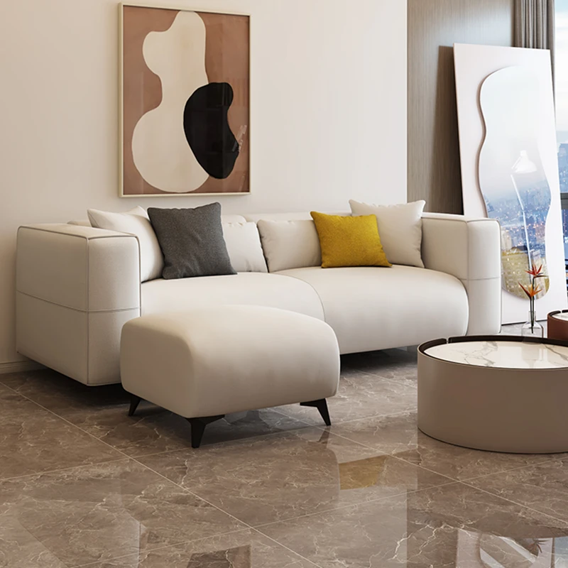 现代简约免洗科技布沙发北欧布艺客厅小户型三人双人公寓出租屋LI