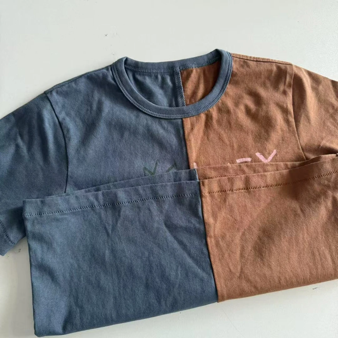 儿童对拼恐龙字母短袖夏季