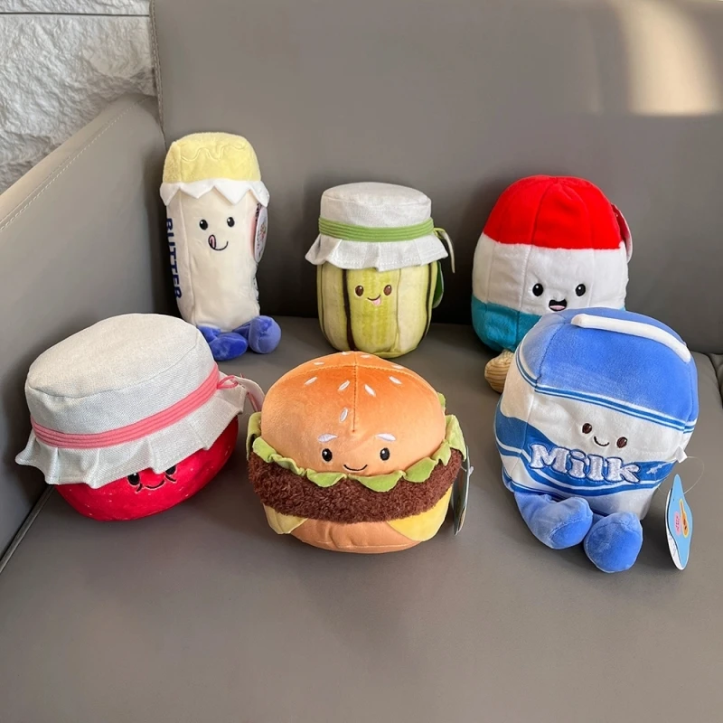 谁能不爱！出老美商超！软萌卡通食物造型汉堡可爱公仔毛绒玩偶