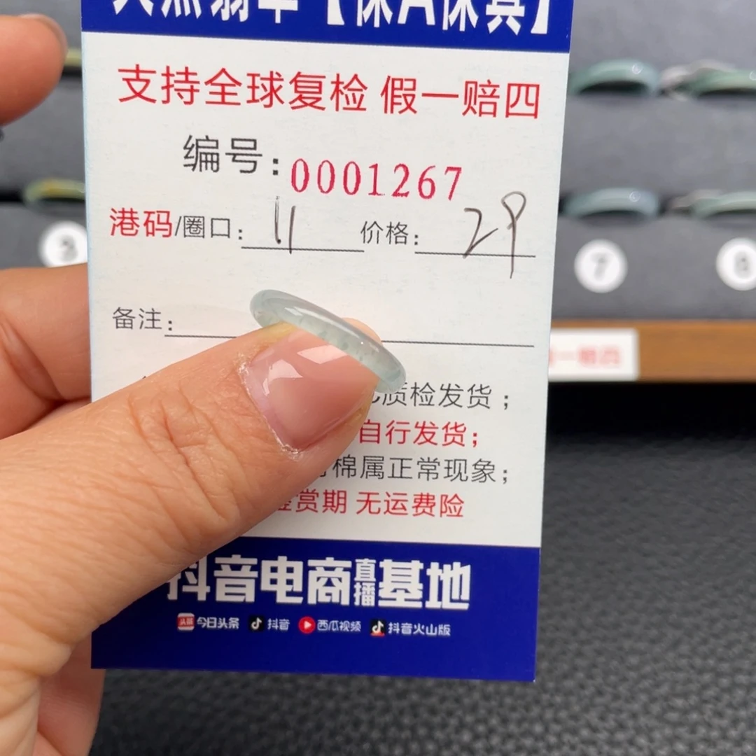 翡翠未镶嵌戒指665
