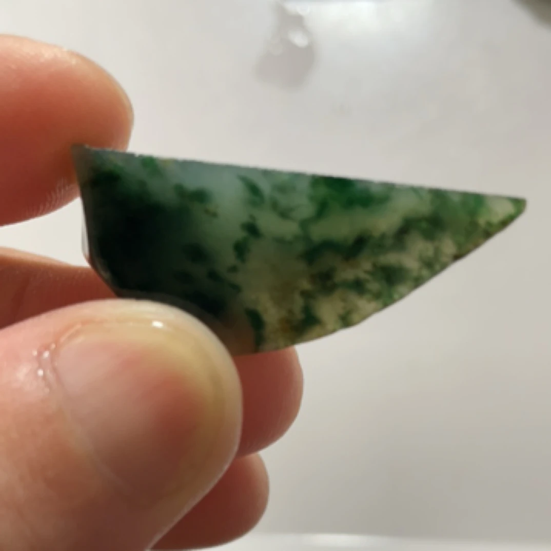 翡翠漂蓝花高端果冻底挂饰料