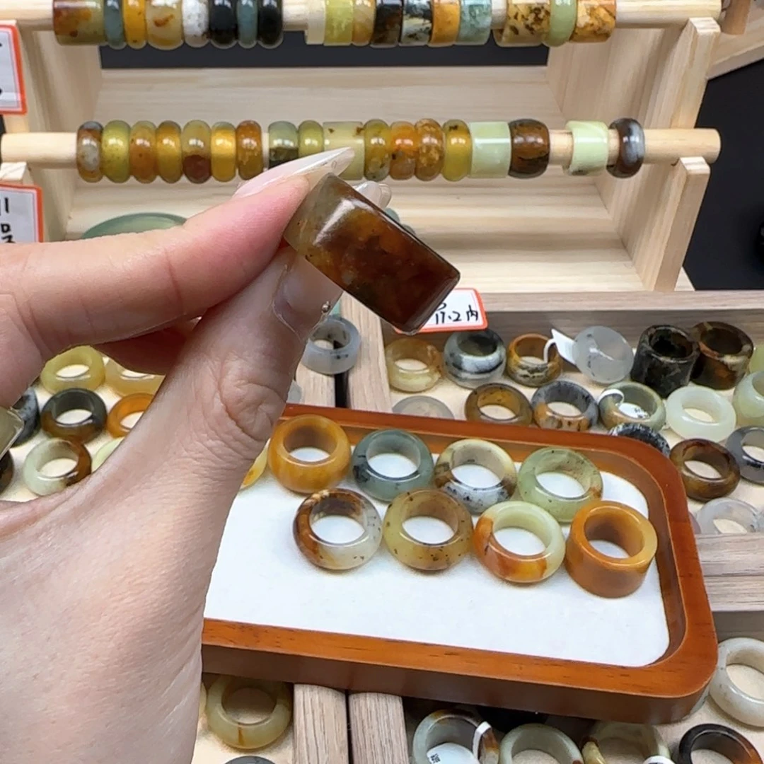 蛇纹石玉岫玉内径18.4合金L****