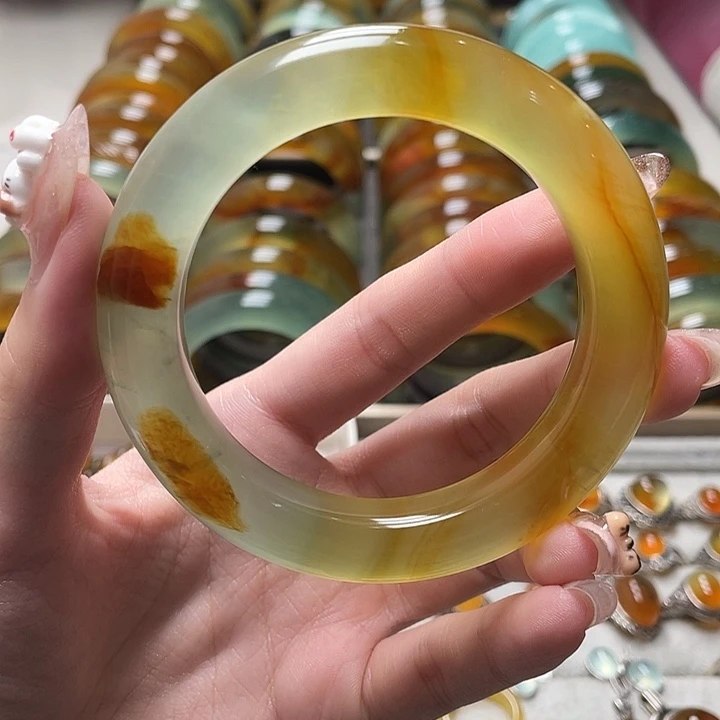 蛇纹石玉未镶嵌手镯56.5