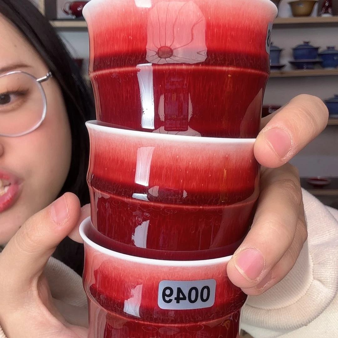 杯景德镇郎红陶瓷