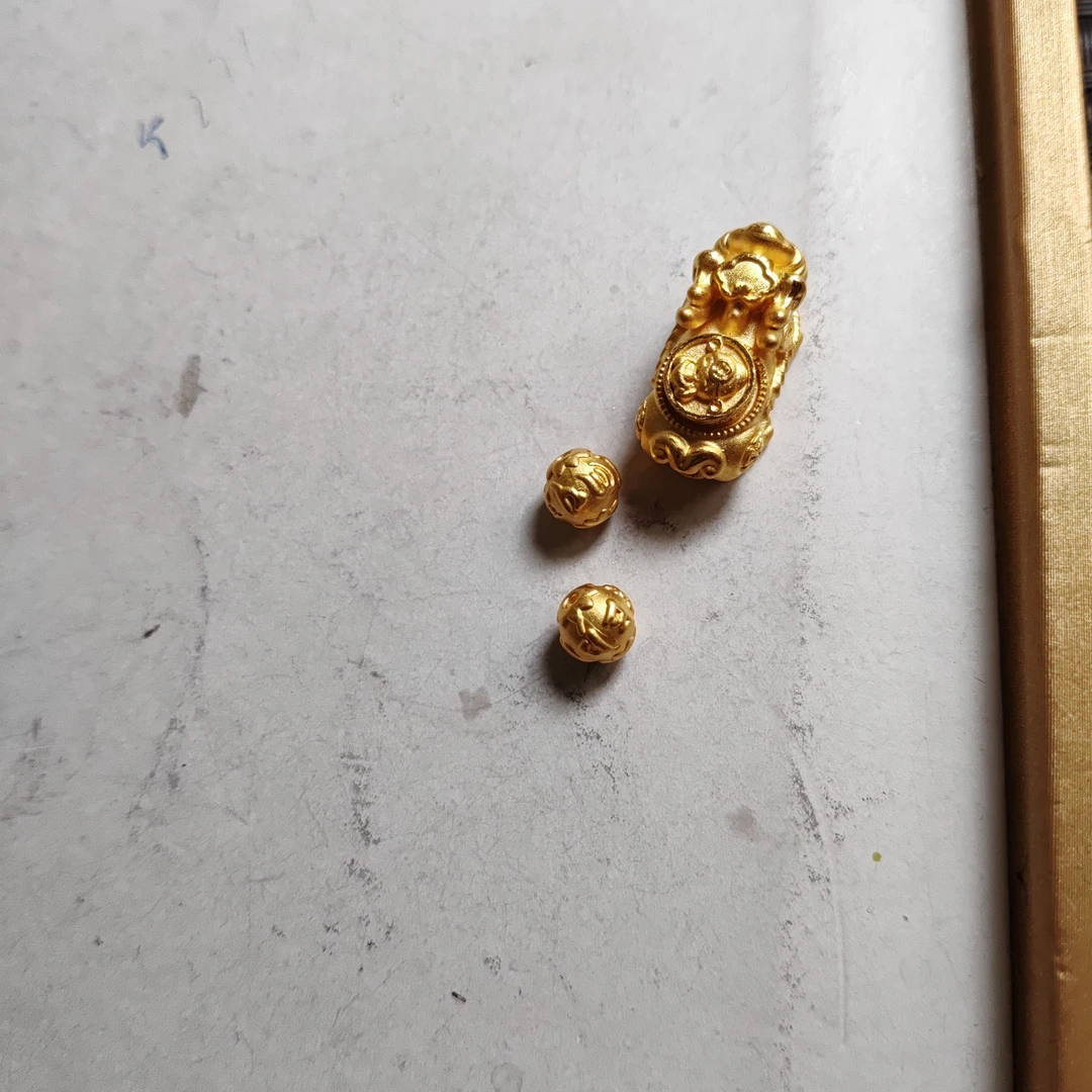 金元宝足金999貔貅珠子首饰