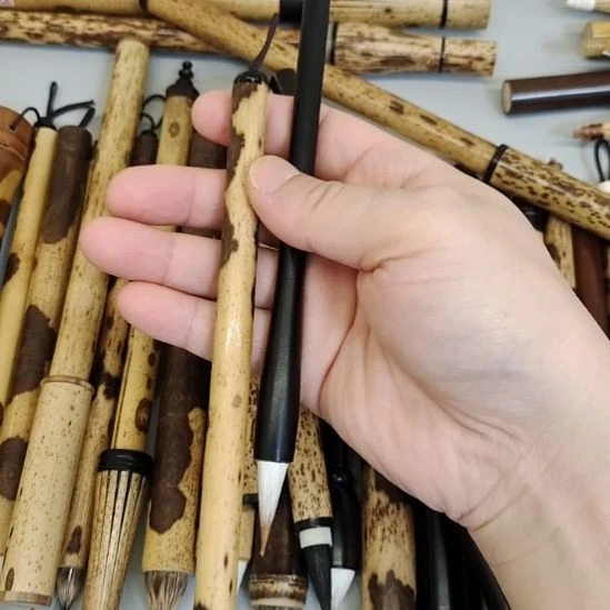 2.5出锋狼羊兼毫的用湘妃竹笔杆