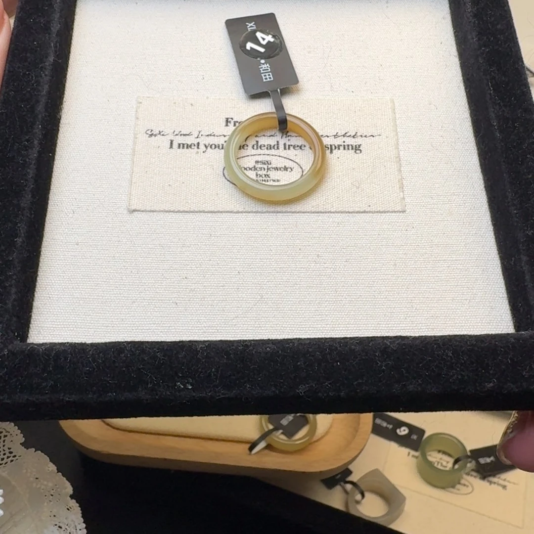 和田玉戒指未镶嵌鹿*六