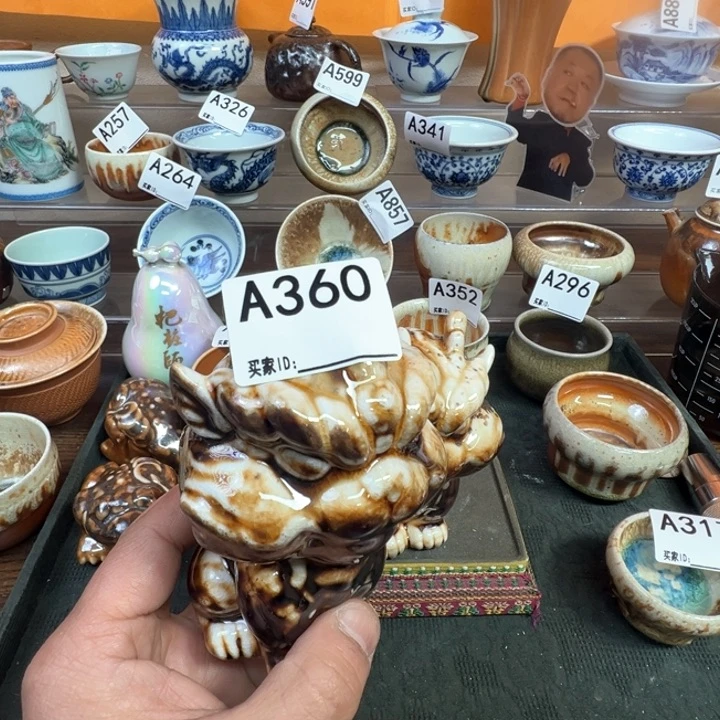 摆件360景德镇手工柴烧茶宠