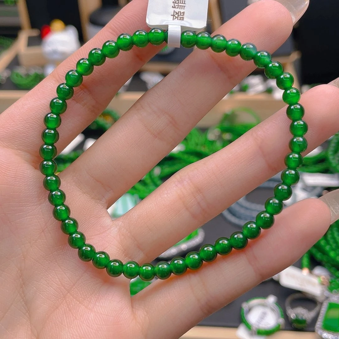翡翠颈饰未镶嵌珠串卡4.3