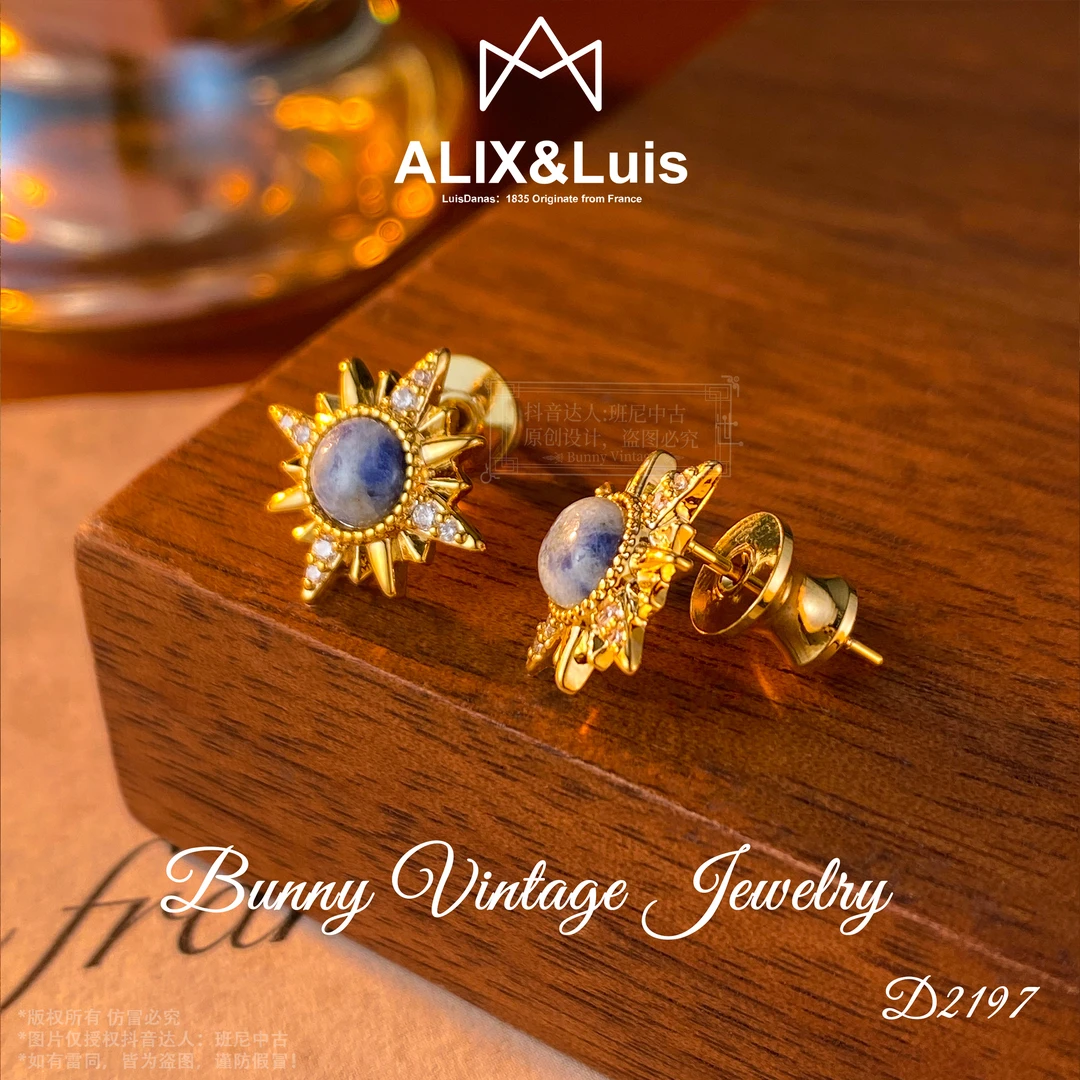 镀K金D2197 法★【月神忒弥斯】ALIXDanas爱丽丝限定耳钉