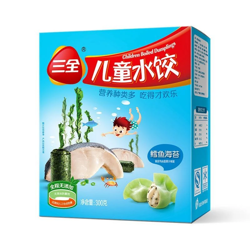 三全儿童鳕鱼海苔水饺300g/袋【今天做个饺饺者】