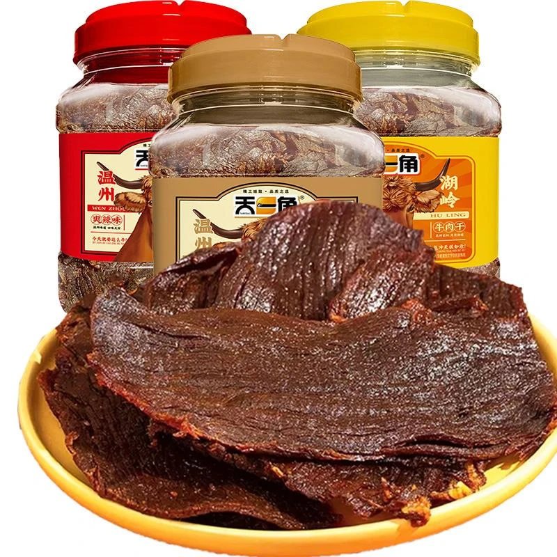 天一角黄牛肉干温州湖岭特产手撕风干香辣味牛肉干
