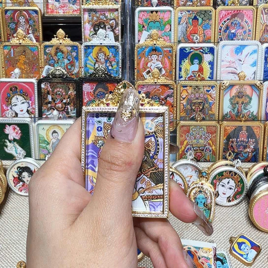 吊坠颜****n热贡纯手绘唐卡非遗文化