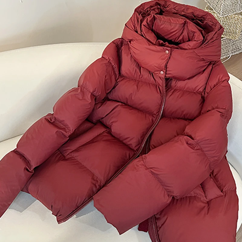 90鹅绒速暖拒水鹅绒羽绒服爆暖锁温鹅绒服加厚保暖立领带帽鹅绒服