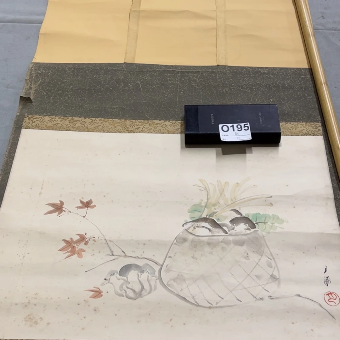 国画膝*手绘临摹花鸟挂轴