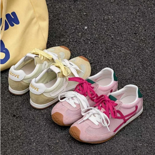 417544015夏季新款2025年拼色轻便防滑休闲时尚百搭透气德训鞋女