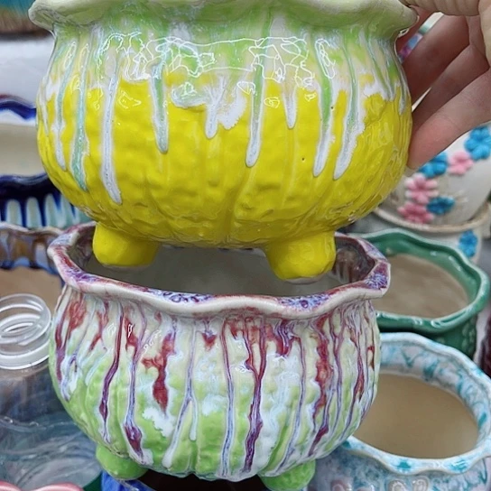 多肉绿植 陶瓷花盆9.9包邮