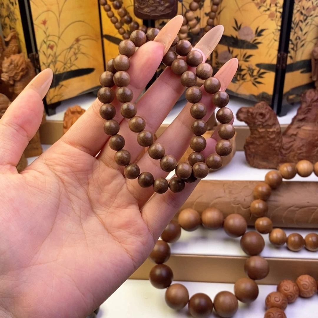 檀香木手串/手链唤*奶香0.8双圈
