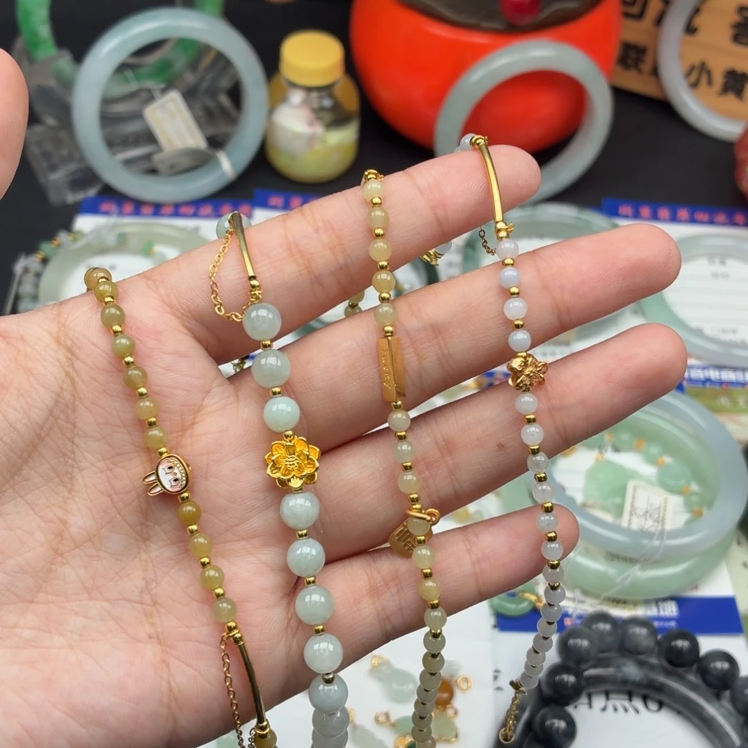 翡翠银S925镶嵌手链多样性发一