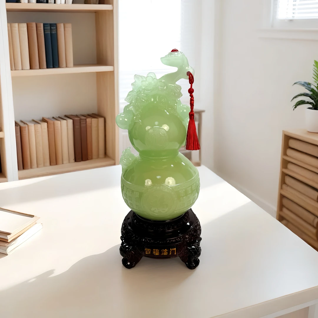 高档百福临门玉石家居客厅乔迁葫芦礼物摆件