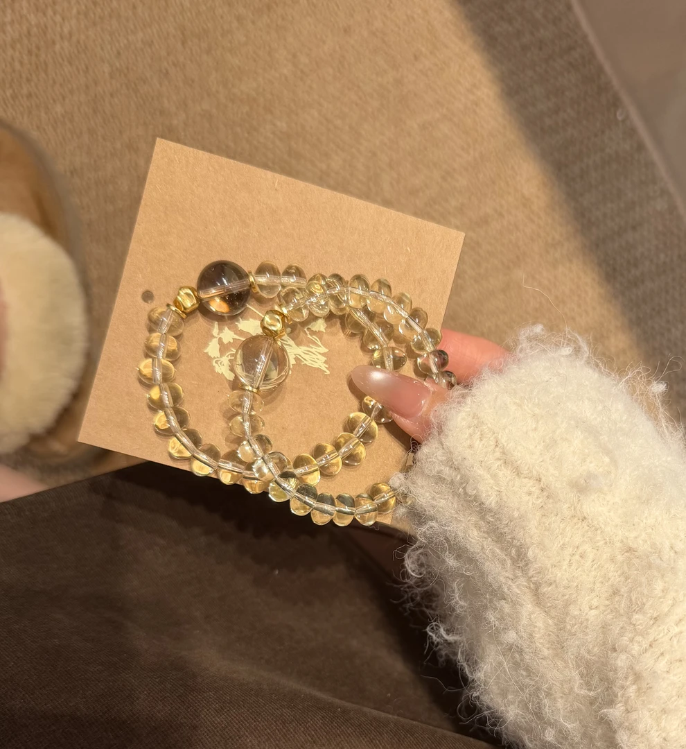 K30《南风将至》茶黄算盘手串