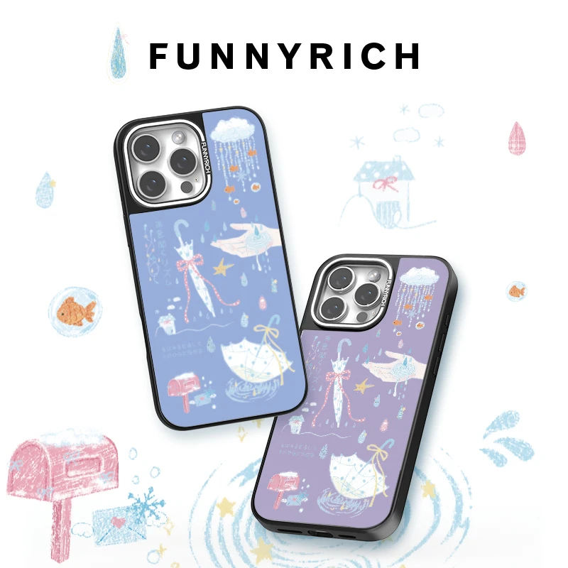 FUNNYRICH雨滴的告白适用iPhone17ProMax手机壳苹果16/15新款14