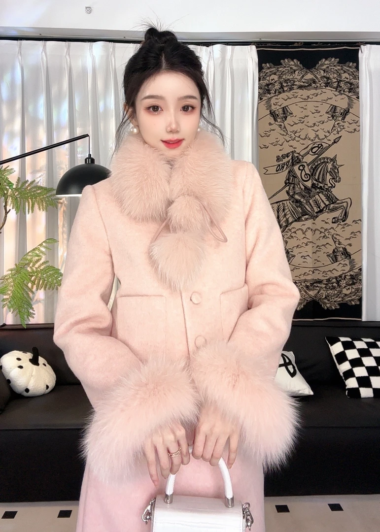 2024新款复古小香风蝴蝶结上衣高腰半身长裙时尚减龄两件套