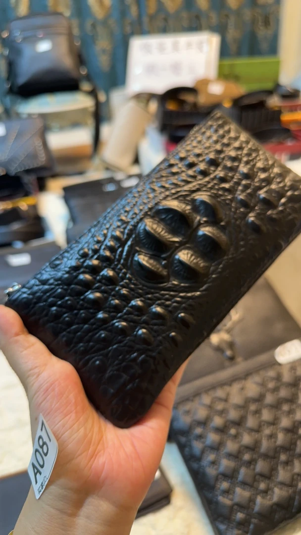 男士手机包长款气质黑色百搭牛皮手包时尚手拿包卡包休闲真皮