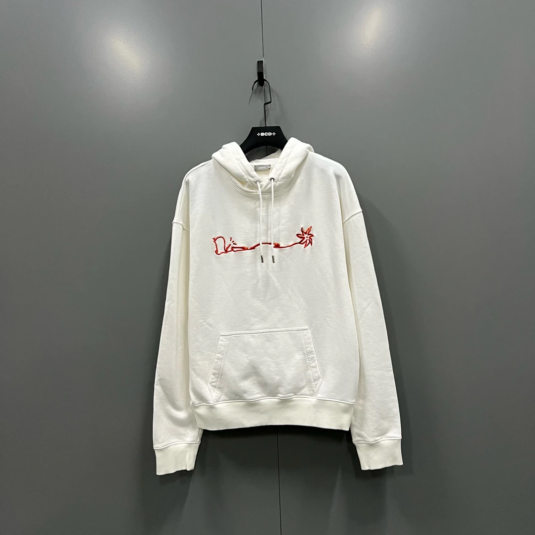 99新 DIOR/迪奥 迪奥 联名白色刺绣logo帽衫 M码/全新