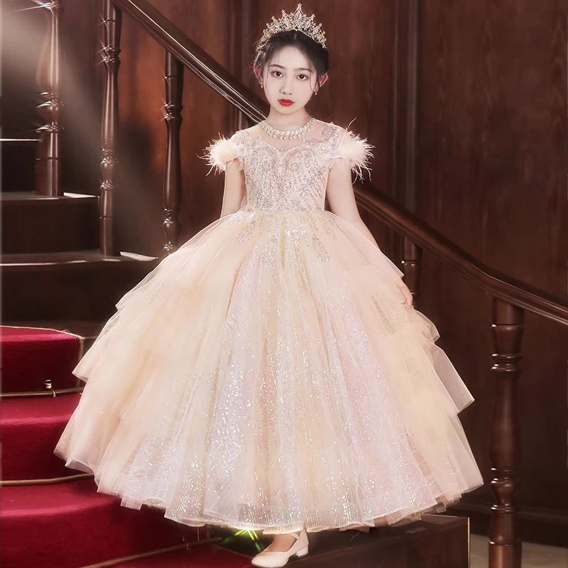 女童礼服高级小众钢琴晚礼服儿童生日公主裙女孩主持人花童婚礼裙